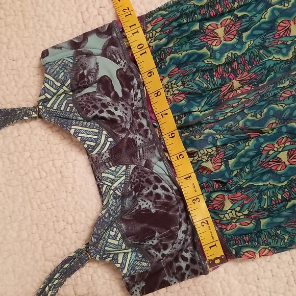 Maaji Beach Coverup Maxi Dress / Sz M / Animal-print bra top, multicolored skirt - Picture 14 of 15